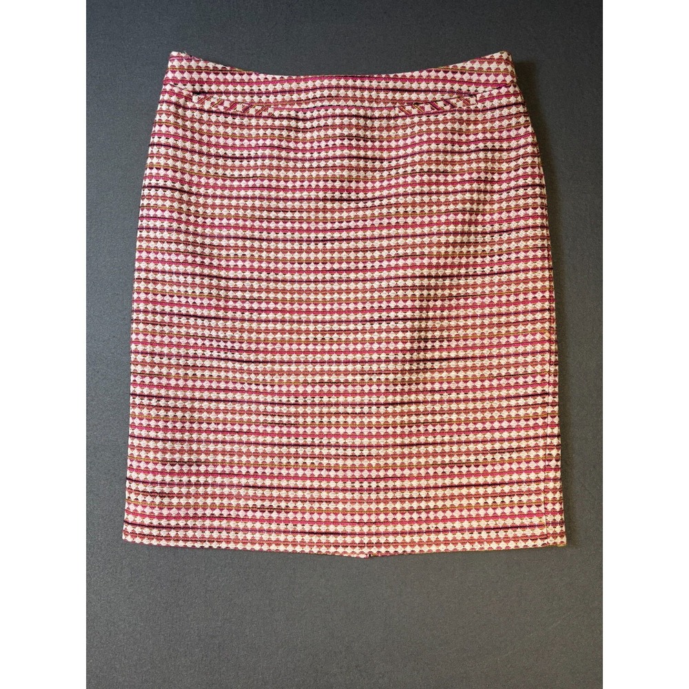 Halogen Womens Geometric Pink Multicolored Business Pencil Skirt Size 6